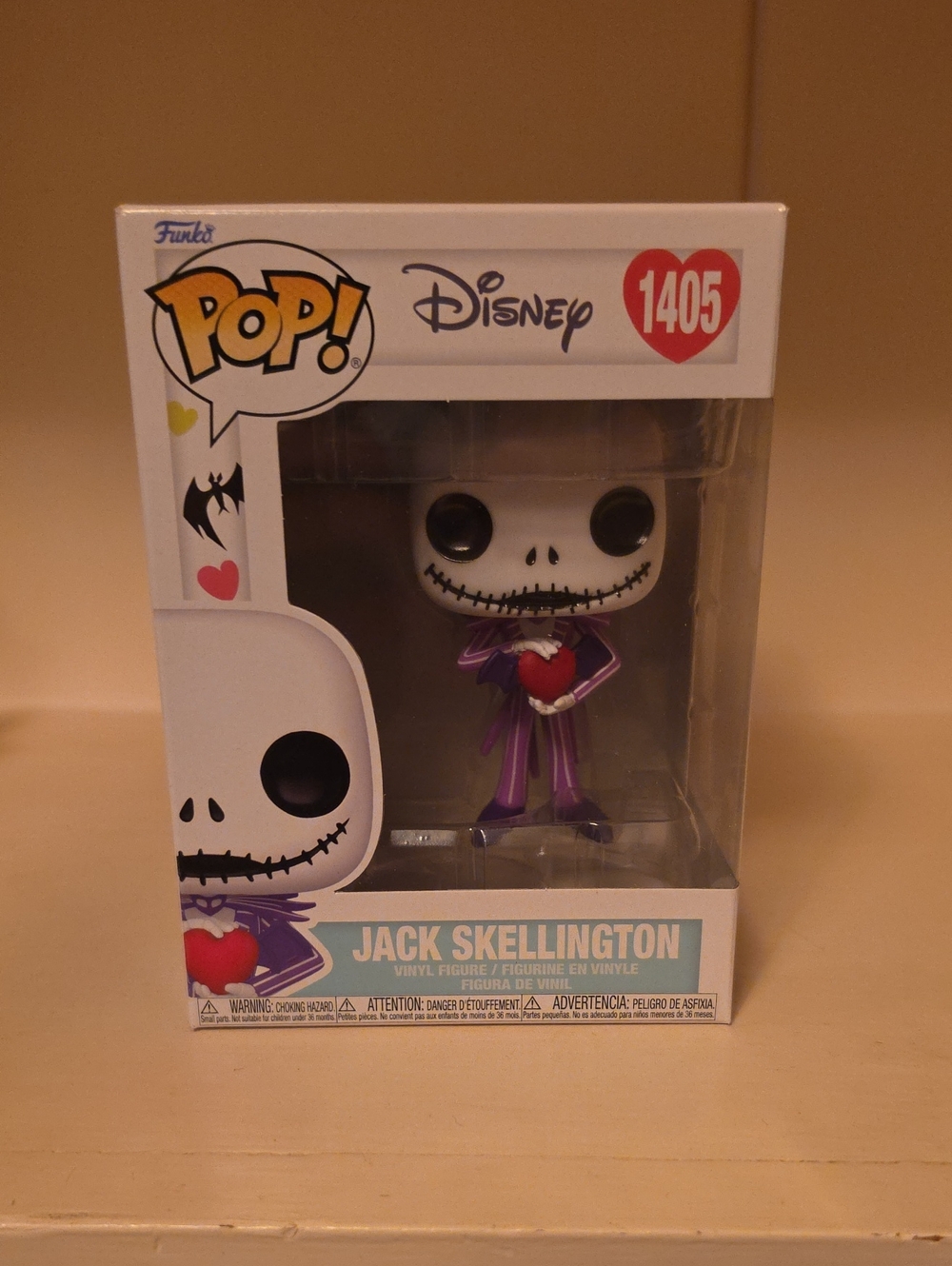 Funko Pop! Jack Skellington in Purple Suit Holding Red Heart